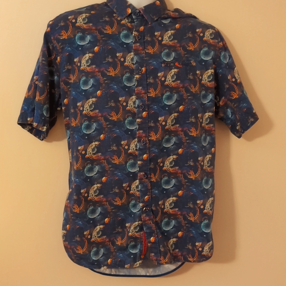 Retired Visconti Black Short Sleeve Button Down
